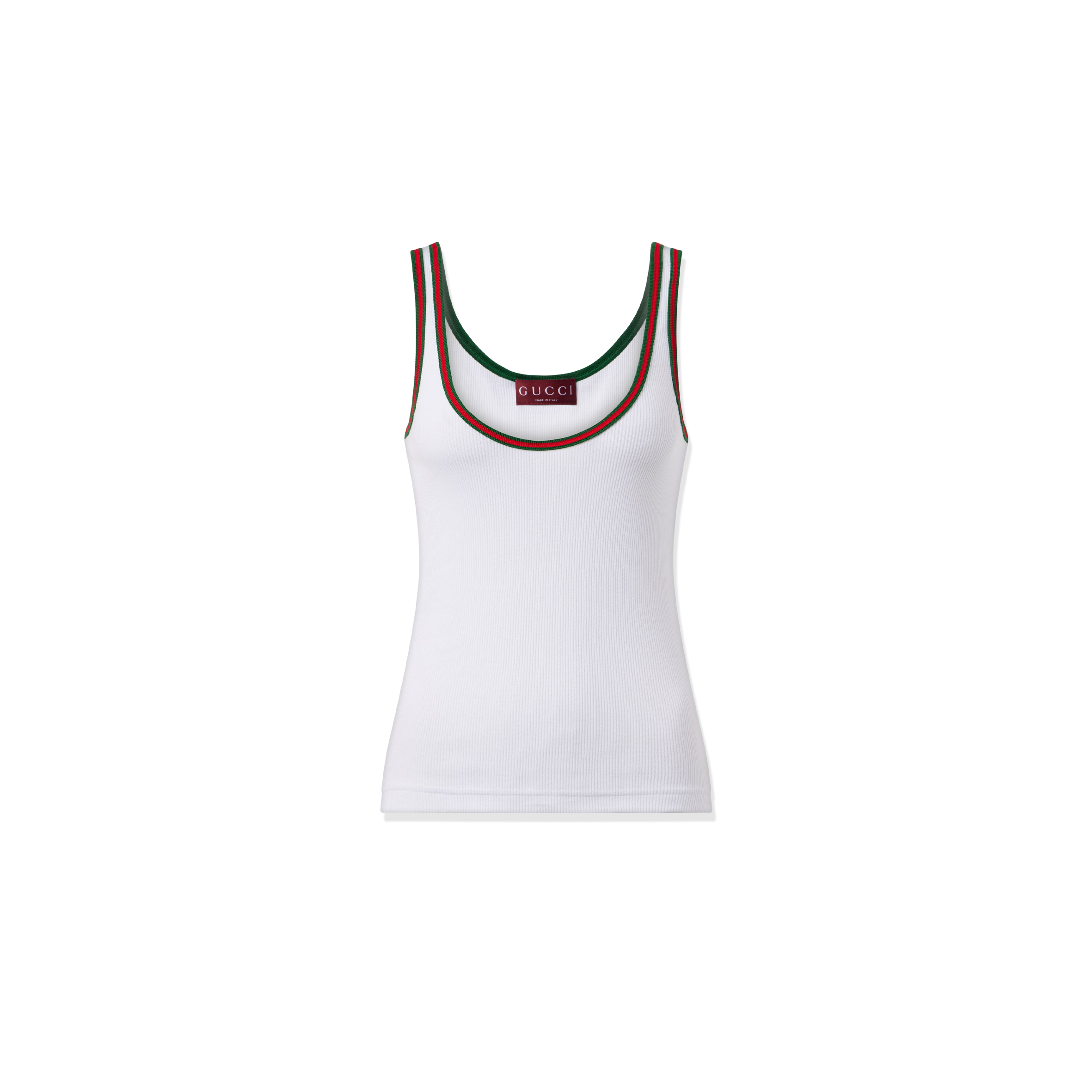 Gvc*1 ribbed knit cotton tank vest